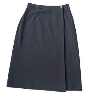Vintage Black Tailored ‎ Wrap Skirt